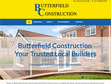 Tablet Screenshot of butterfieldconstruction.co.uk